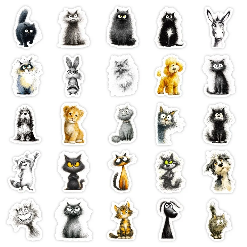 56 قطعة من ملصقات الديكور المبتكرة للحيوانات القلي المخصصة على شكل رسوم كرتونية
