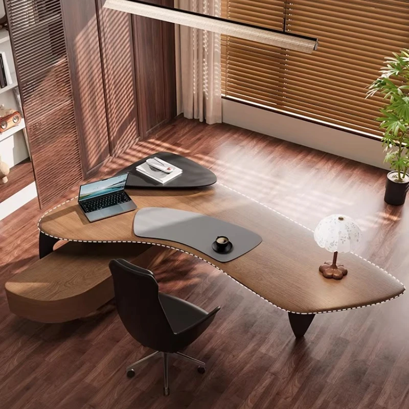 

AA Special-shaped desk light luxury modern high-end home to the living room integrated table workbench large board desk