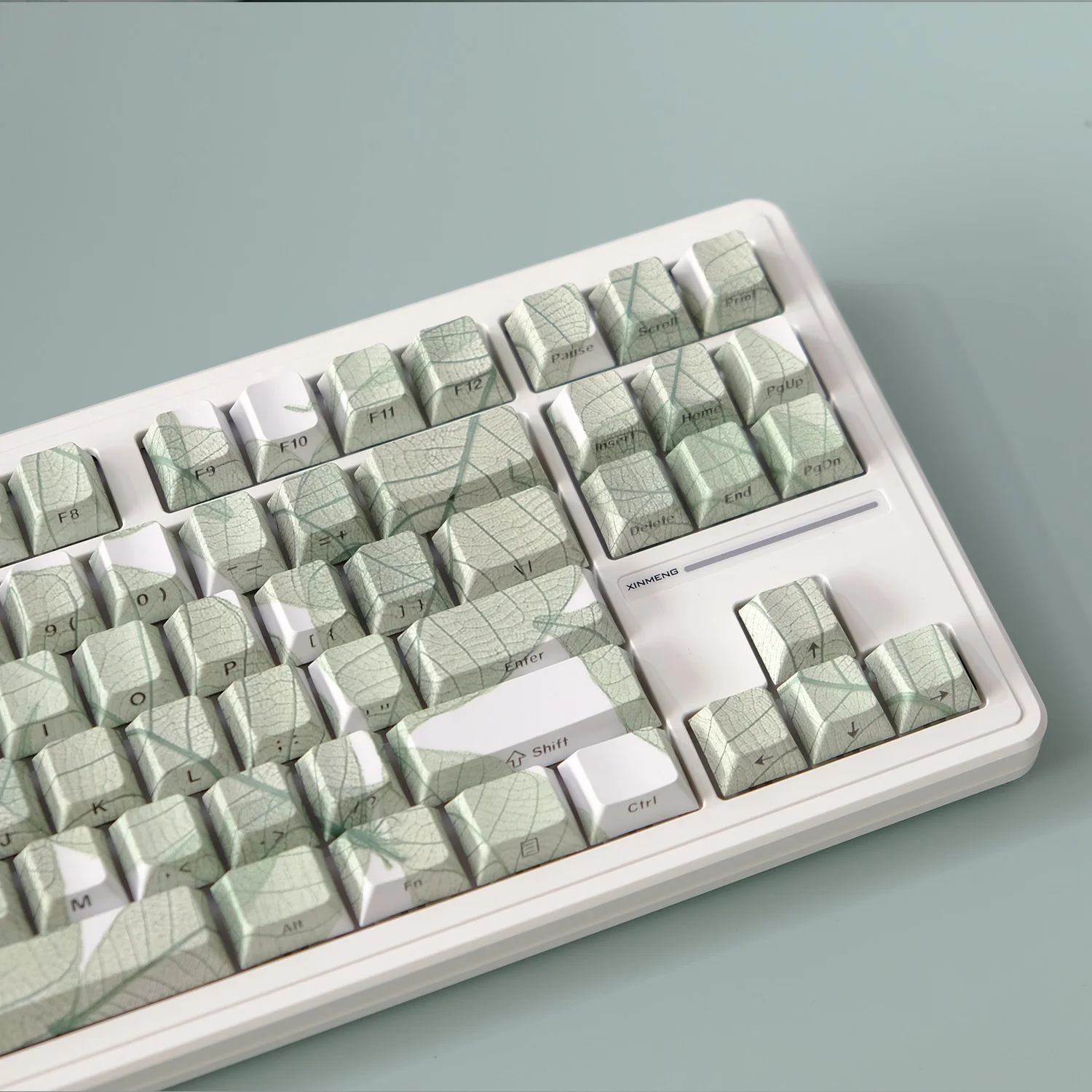 135 Keys Leaf Theme PBT Double Shot Keycaps Side Print Shine Through Cherry Profile Keycaps for DIY Game Mechanical Keyboard Cap view 5