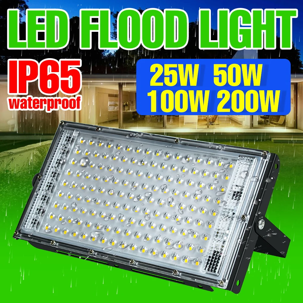 200W LED Street Lamp Outdoor Flood Light 220V Super Bright Exterior Wall Lights Courtyard Corridor Garden Landscape Lighting