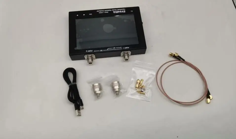 Analisador de Rede Vetorial com Toque Ips Lcd Sv4401a 50khz4.4ghz hf Vhf Uhf Analisador de Antena 100db Dinâmico Vna Versão em Inglês Polegadas