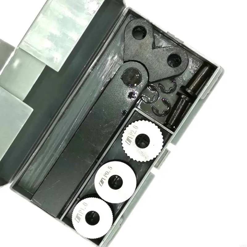 円筒金属ローレット加工用ダブルホイールシボリングツールセット