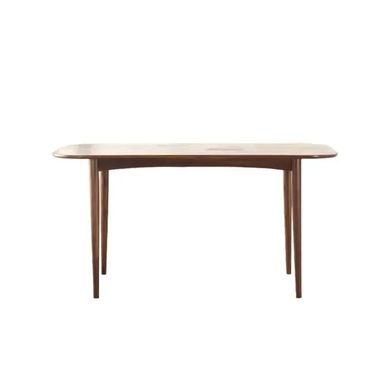 

Nordic black walnut dining table and chairs combination modern simple rectangular Japanese cherry wood