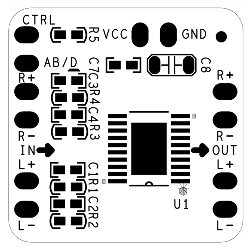 CJSD-Differential Power Amplifier Board 2X10W Digital Class D Audio Power Amplifier HT8697 3.6-8.5V Differential Input