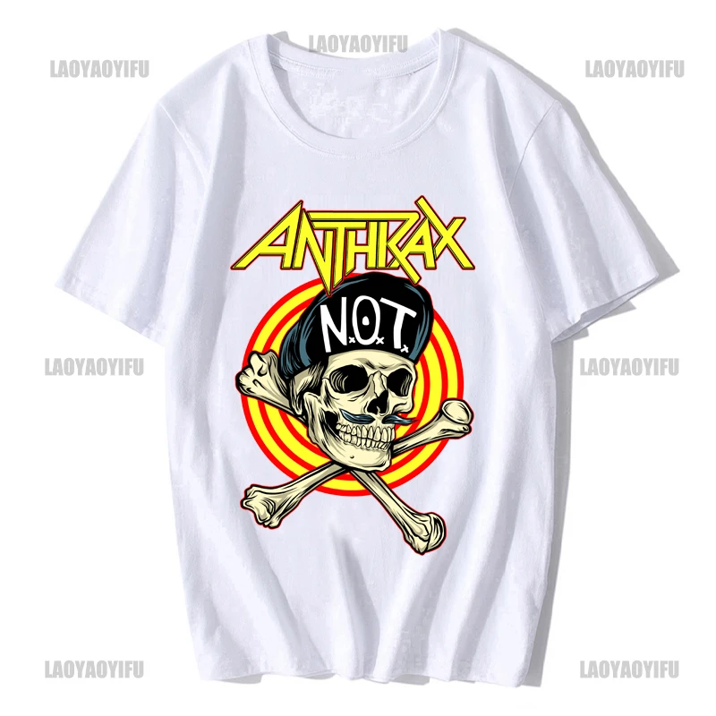 MEN T-SHIRT cotton tshirt ANTHRAX PUNK ROCK BAND GRAPHIC men summer fashion t-shirt  Streetwear