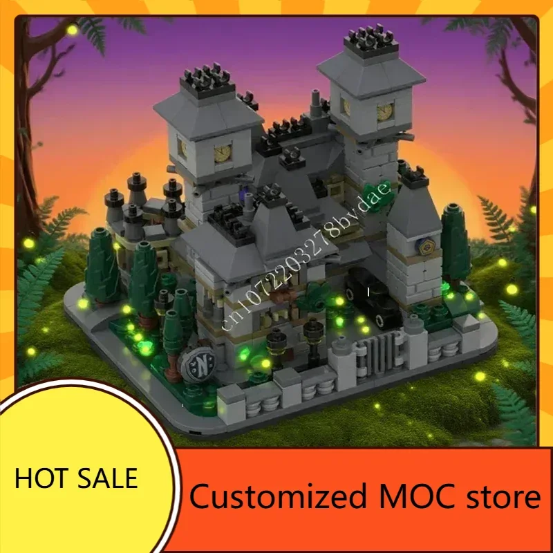 

873 шт., головоломка Nevermore Academy на день рождения MOC Streetview, архитектура, креативная сборка, подарки на Рождество и день рождения для детей в возрасте