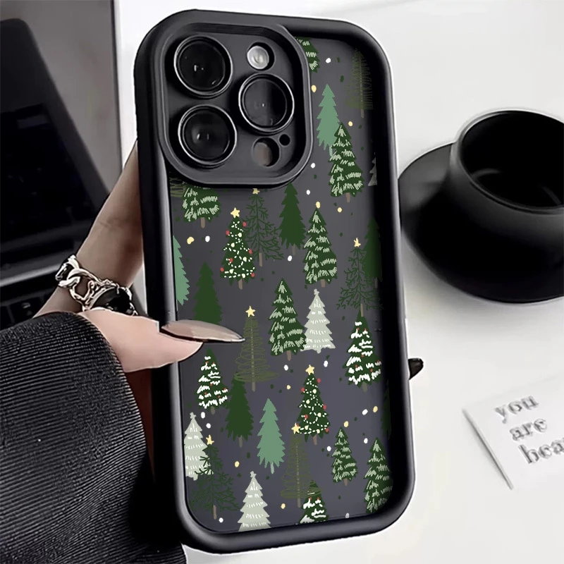 

Phone Case Christmas Tree Pattern Print For Xiaomi 14T Pro Cases Xiaomi 11 Lite 5G NE 15 14 13 12 13T 12T 11T Bumper Candy Cover