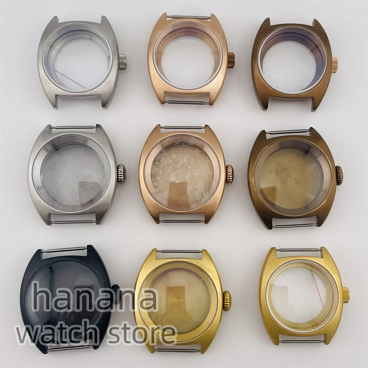 Купол 36 мм/39 мм, сапфировое стекло, серебряный корпус для кофе, установленный NH34 NH35 36 ETA2824 pt5000, автоматический механизм, большая корона/маленькая корона