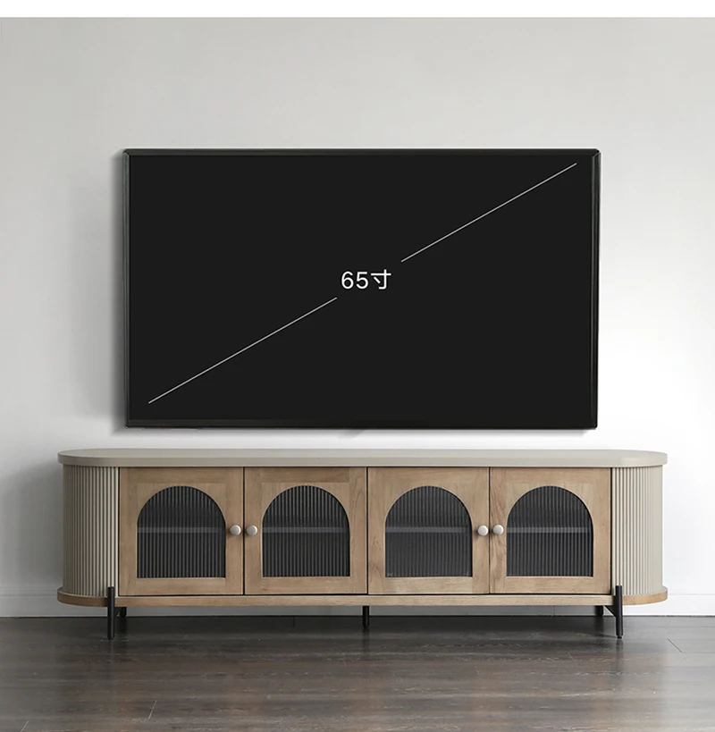 Nordic solid wood retro old arched TV cabinet modern simple small apartment living room locker, entrance cabinet, chest cabinet