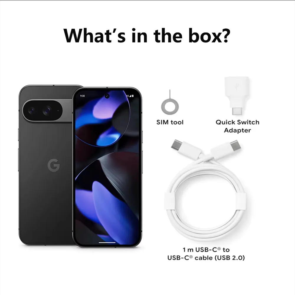 Novo original google pixel 9 smartphone 128gb 256gb 5g telefones android 6.3 "google tensor g4 12gb ram 50mp 48mp nfc telefones celulares