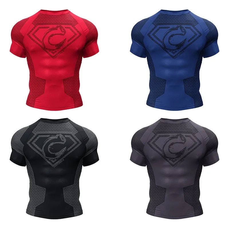 Men Women Compression Running Short Stand Collar T Shirt Fitness Sport Basketball Football Skiing Training Gym Bottom Clothes 36