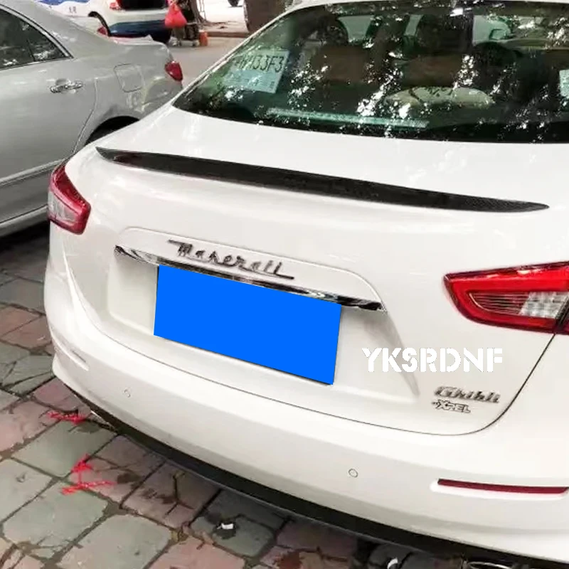 For Maserati Ghibli Carbon Fiber Rear Spoiler Trunk Wing Wald Style 2014 2015 2016 2017- UP