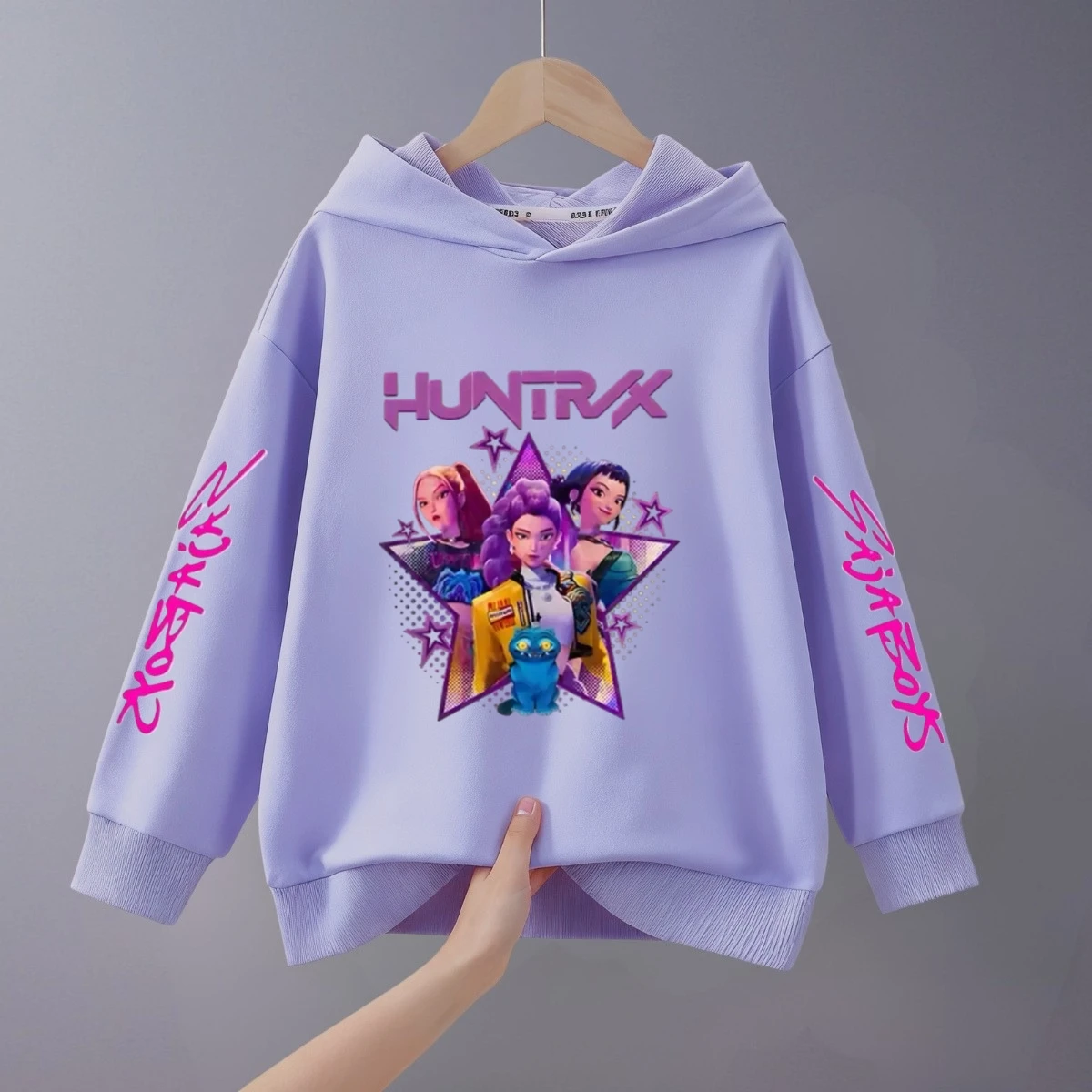 ملابس ربيع جديدة لعام 2026 سترات بغطاء للرأس للأطفال Kpop Demon Hunters Huntrix بلوزات بقلنسوة وأكمام طويلة للفتيات والأولاد #3