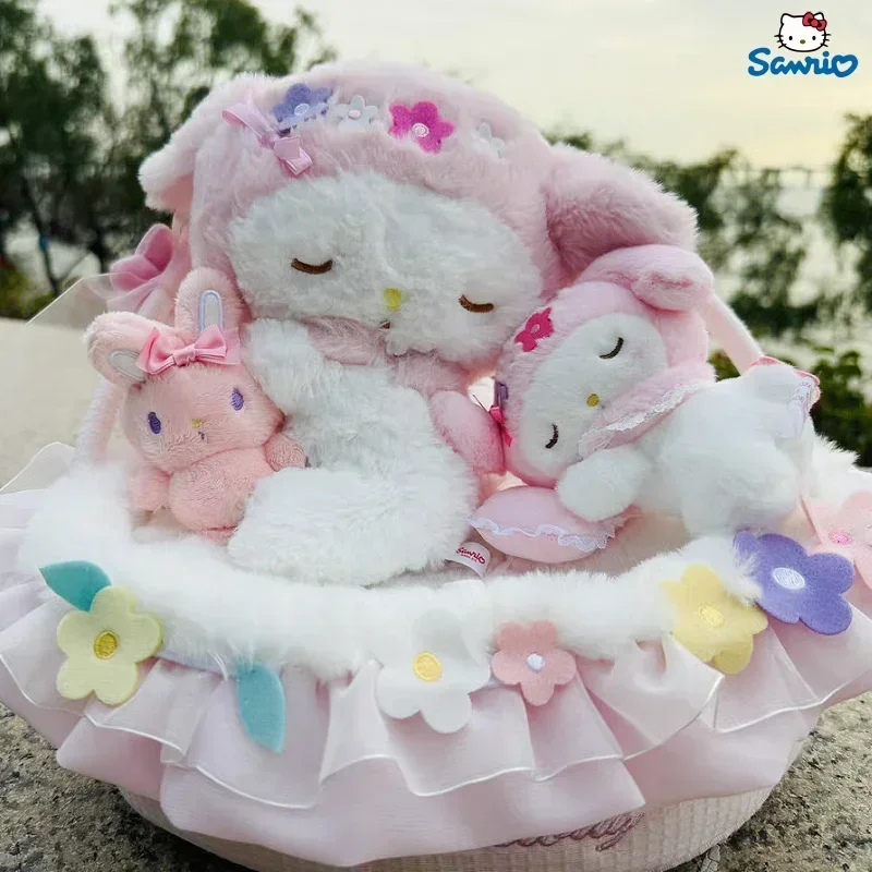 

Sanrio персонажи Весна сон цветок корзина серия Kuromi Cinnamoroll аниме периферийная мягкая игрушка искусственная кукла подарок