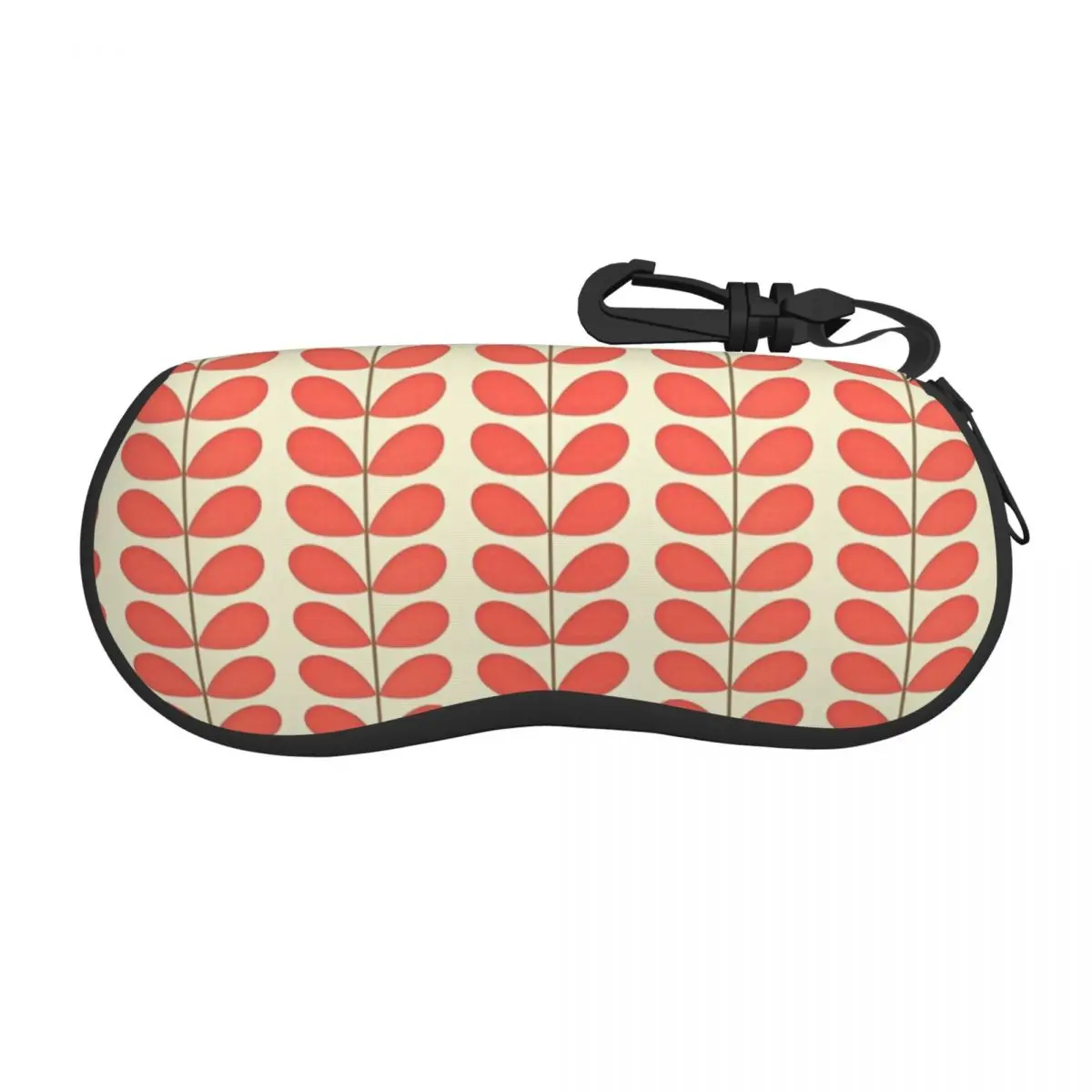 Kiely Steam Red Abstract Shell Eyeglasses Case Men Women Orla Geometric Mid Century Modern Glasses Case Sunglasses Box Pouch