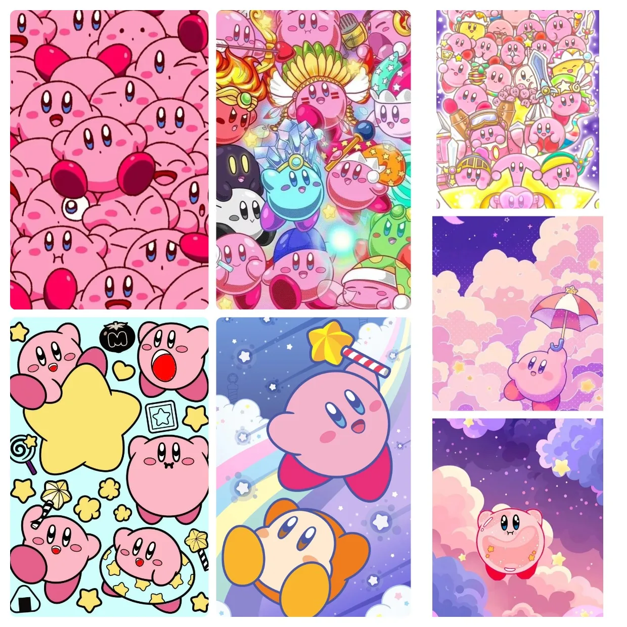 Kirby Jigsaw Puzzle 500/1000/1200/2000PCS Lovely Pink Character Portrait DIY Puzzle Home Wall Decor Birthday Present