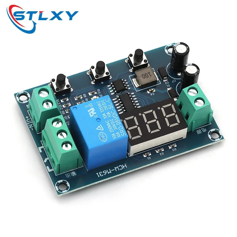 HCW-M63 Battery Charge Discharge Module DC 6-40V Integrated Voltmeter Undervoltage Overvoltage Protection Timing Discharge Board