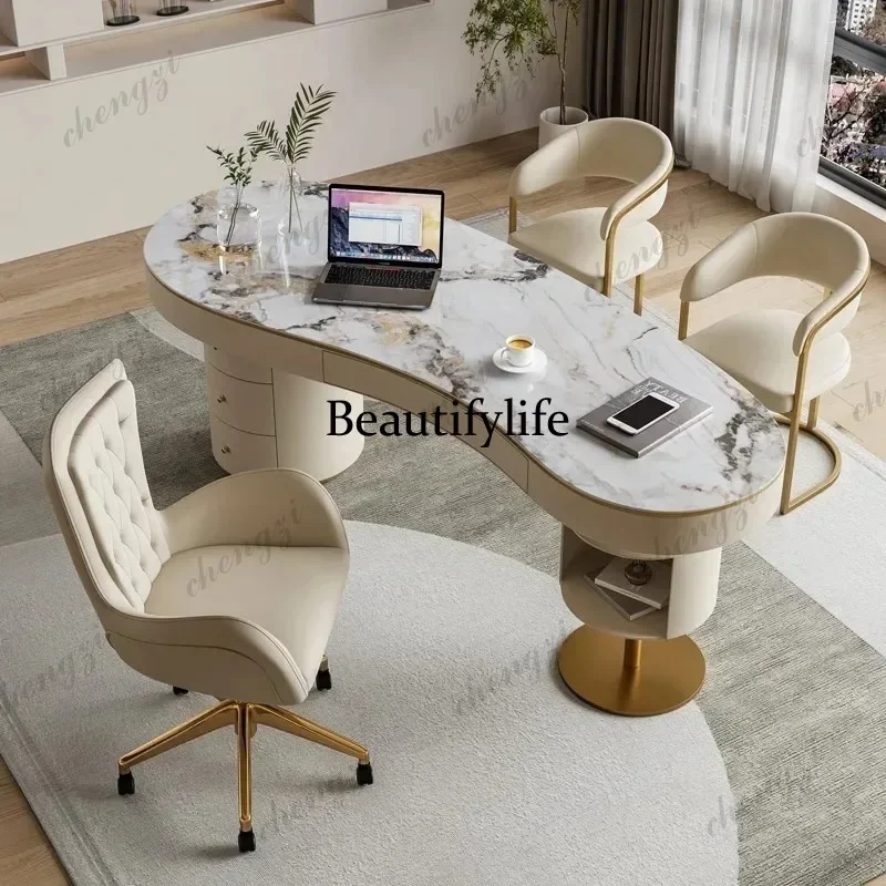 NQ52  Upgrade Reception Office Table Aesthetic Luxury Writing Modern Office Desk Standing Specialty Cute Mesa De Escritorio