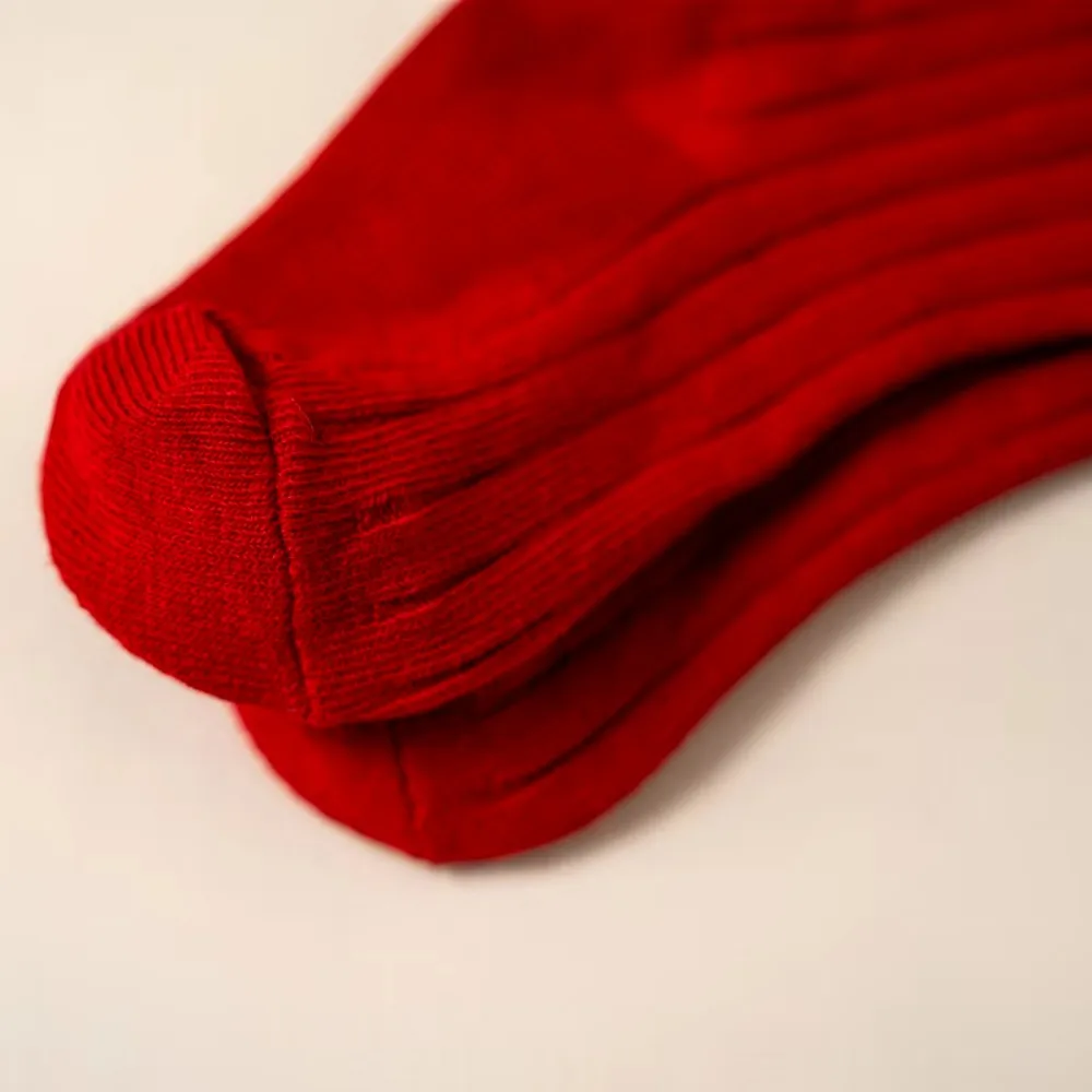 Neue Süße Baby Kniehohe Lange Socke Rote Baumwolle Kinder Rote Socken Für 0-5 Jahre Atmungsaktive Bogen Mittelrohr socken Herbst Winter