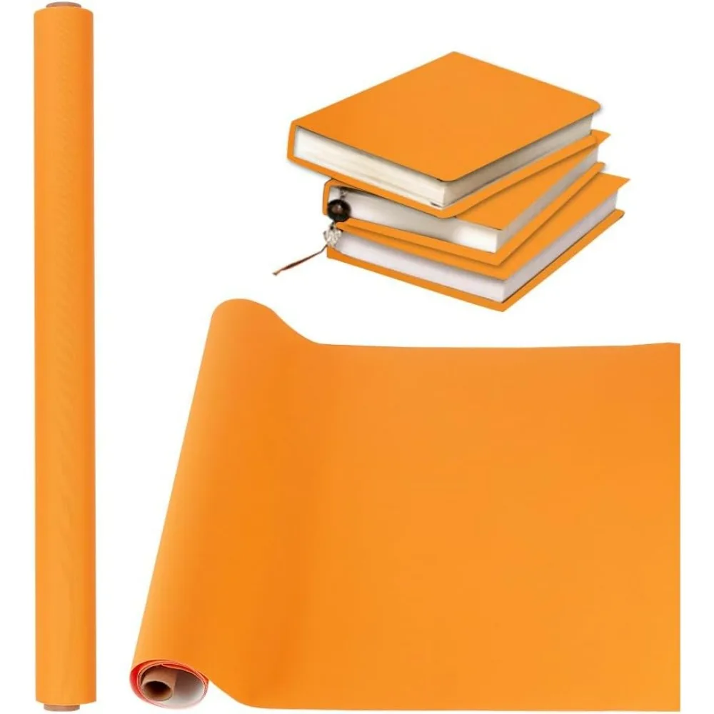 47.2x16.9 Inch Notebook Binding Cloth Orange Silk Cloth Bookcover Silk Cloth Fabric Notebook Cover with Paper Backed Notebook