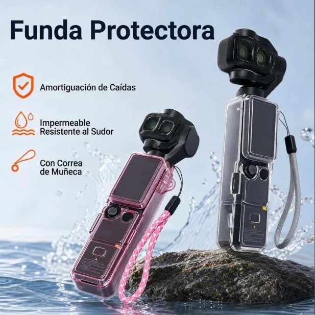 for DJI Osmo Pocket 4 Pro Protective Housing Shell Case Transparent Plastic Cover with Corner Shock Absorption Precise Cutouts