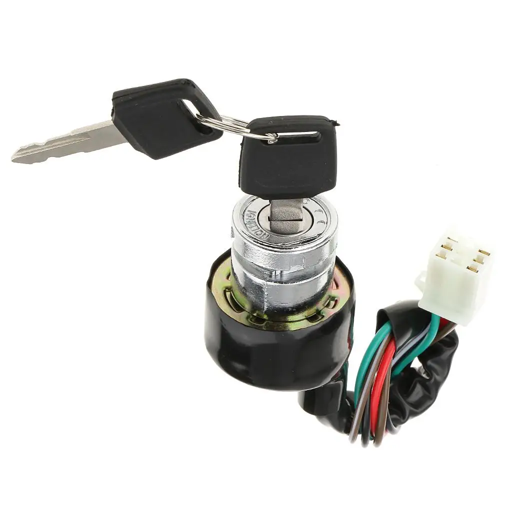 6 Wire Ignition Switch Starter Assembly Universal Motorcycle Parts with Key for Pit Bike Quad ATV Scooter Electrical Systems