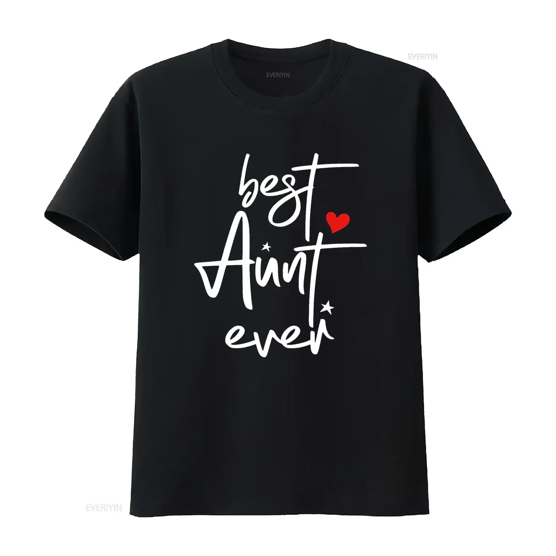 

Best Aunt Ever T Shirt vintage Washed Casual Breathable Unisex homme Soft Stretched graphic Slightly Versatile