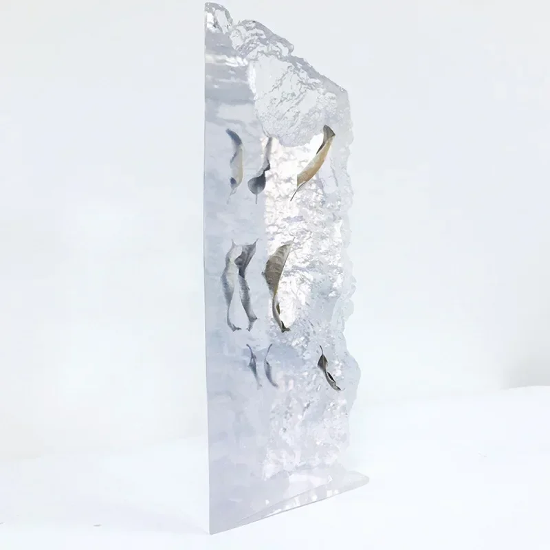 

Modern light luxury transparent resin creative abstraction