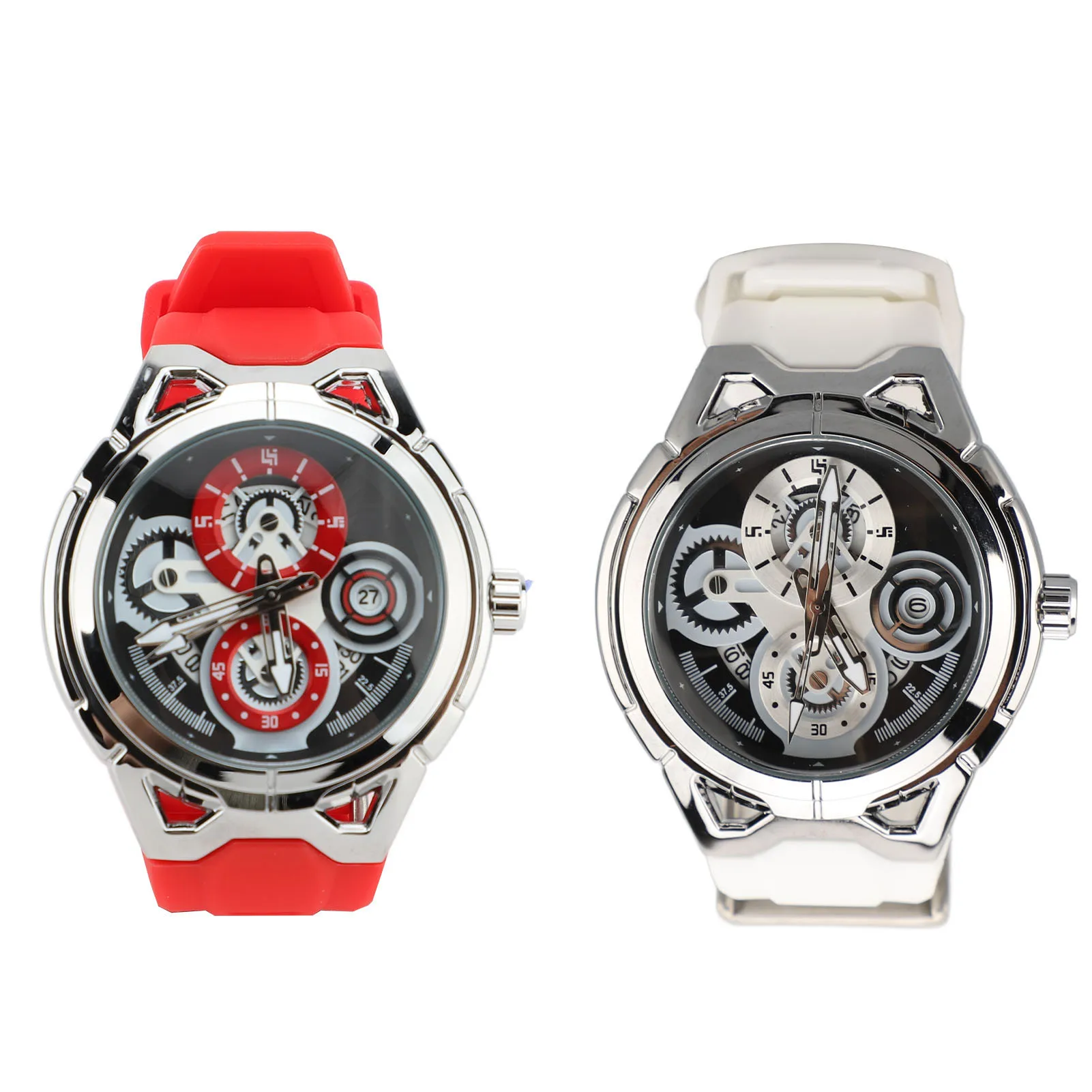 

Кварцевые часы для мужчин Кварцевые наручные часы для мужчин с силиконовым ремешком 30 м Водостойкие модные мужские аналоговые часы с 3 светящимися стрелками