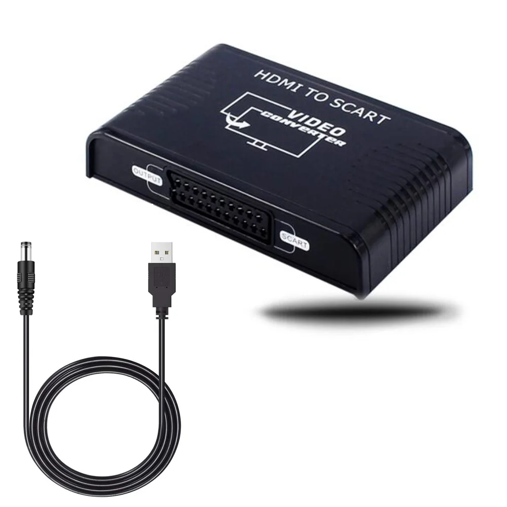 HDMI to Scart converter HDMI to Scart cable video audio converter HDMI in to Scart out(composite video mode only)