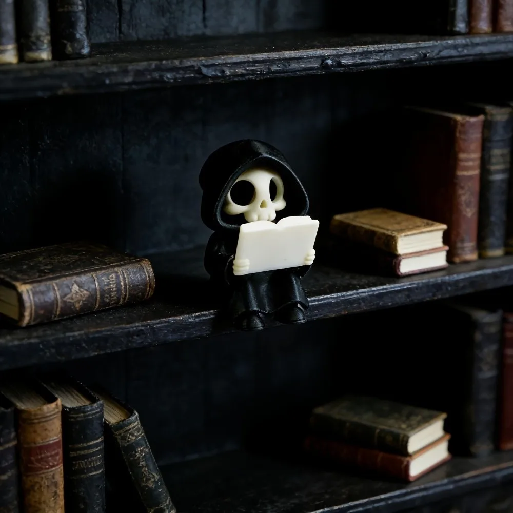 Creative Cartoon Gothic Decoration 3D Printed Creative Skeleton Model Decoration Funny Cute Ghost Ornaments Bedroom Decor