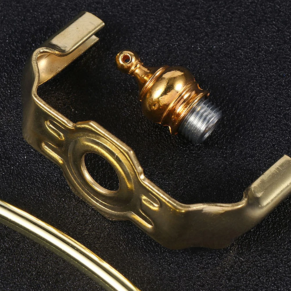 

2 set Heavy Duty Lamp Shade Bracket 7 Inch Golden Horn St Desk Floor Lamps Harp Lampshade Holder Bracket lamp harp brass holder
