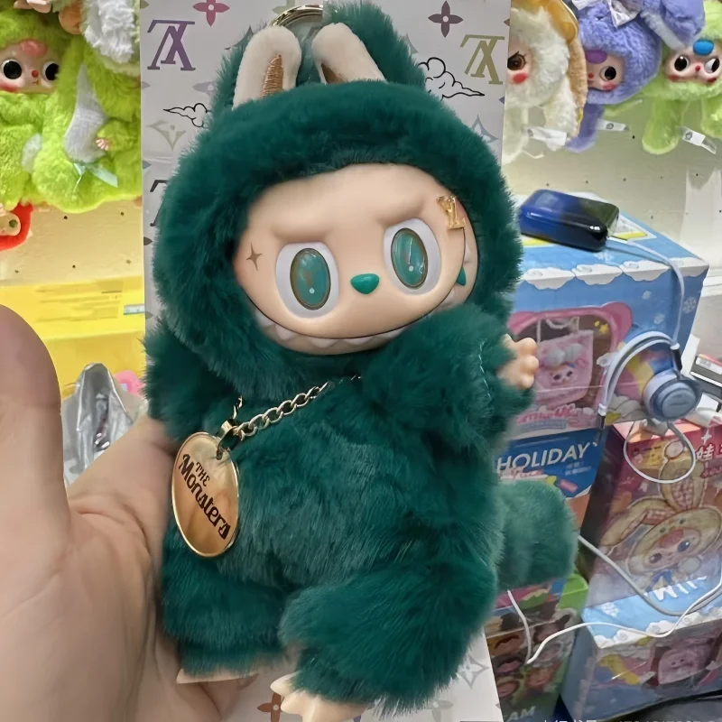 

High Quality Zimomo Little Leader Labubu Change Baby Green Limited Edition Plush Vinyl Labubu Doll Pendant Gift