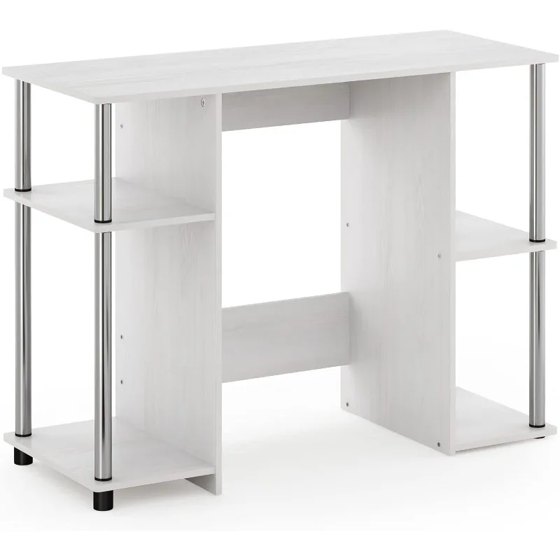 

Jaya Computer Study Desk, White Oak/Stainless Steel