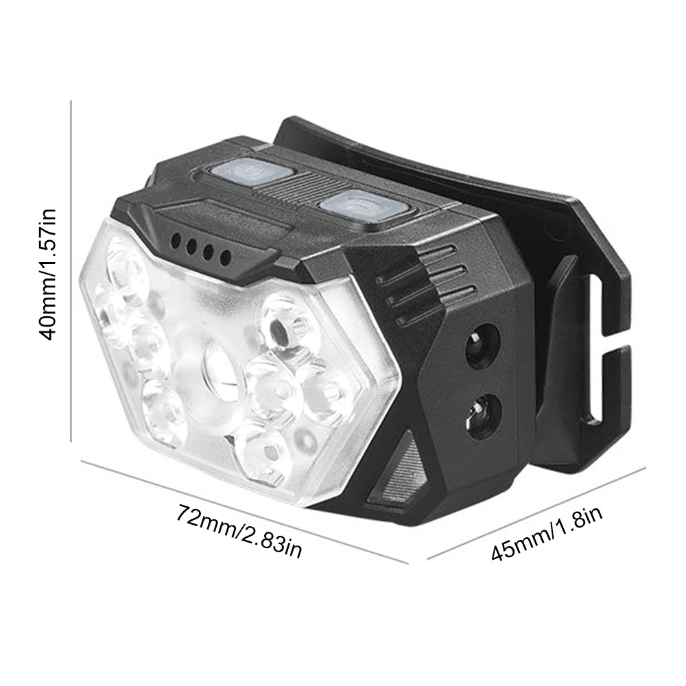 9 Led Strong Light Headlamp USB Rechageable Motion Sensor Headlight Portable Fishing Camping Outdoor Head Lamp Work Flashlight