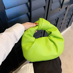 Bolso pequeño INS para mujer, bolsos de hombro, bolso de mano de fiesta, bolsos de mensajero de cuero Pu para mujer, bolsos cruzados fruncidos a la moda 2023