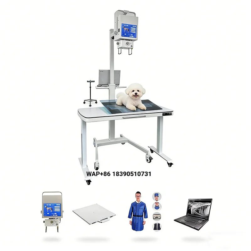 Veterinary portable digital X-ray machine 5kW 40-125KV 110V/220V mobile digital imaging system, pet medical equipment clinic