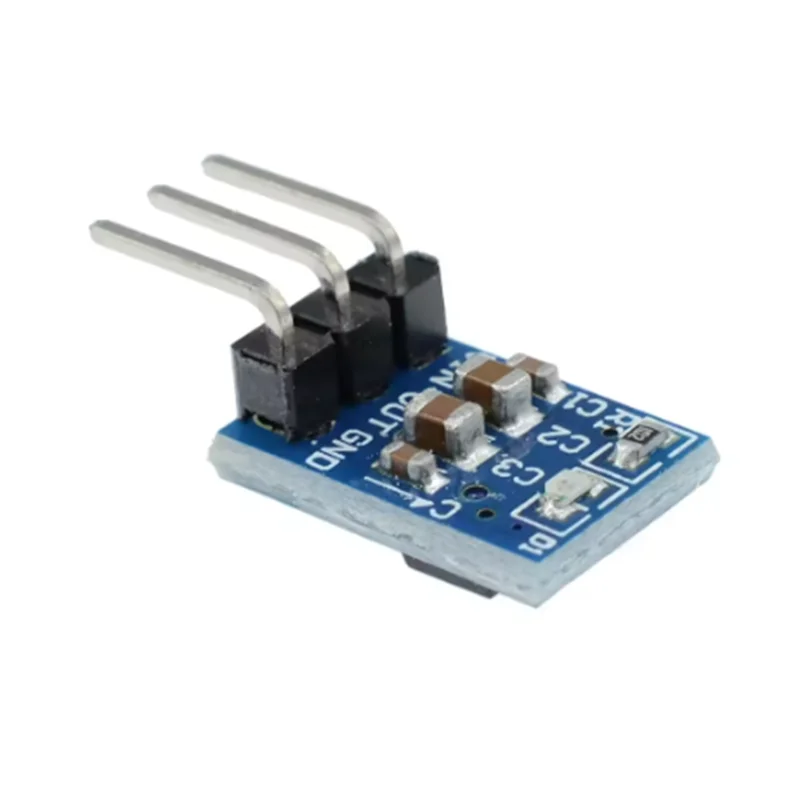 5-50 Buah 5V Ke 3.3V DC-DC Modul Buck Catu Daya Step Down AMS1117 800MA Papan Peningkat Dapat Disesuaikan Otomatis Tegangan Batas Mulai