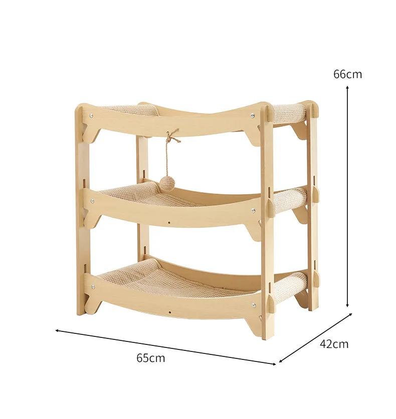 Cat Tree Cat Bed Cat Scratcher Integrated Design Durable No Shedding Multi-layer Large Sisal Lounge Chair Pet Supplies