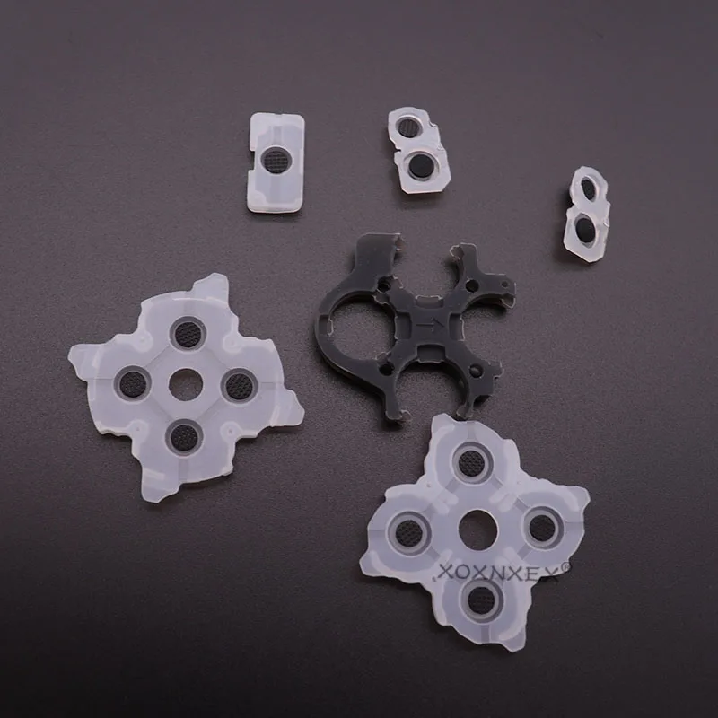 XOXNXEX 1set Silicone Conductive Rubber Adhesive Button Pad Keypads Silicone Buttons D-pad controller rubber for ps5 V1 V2