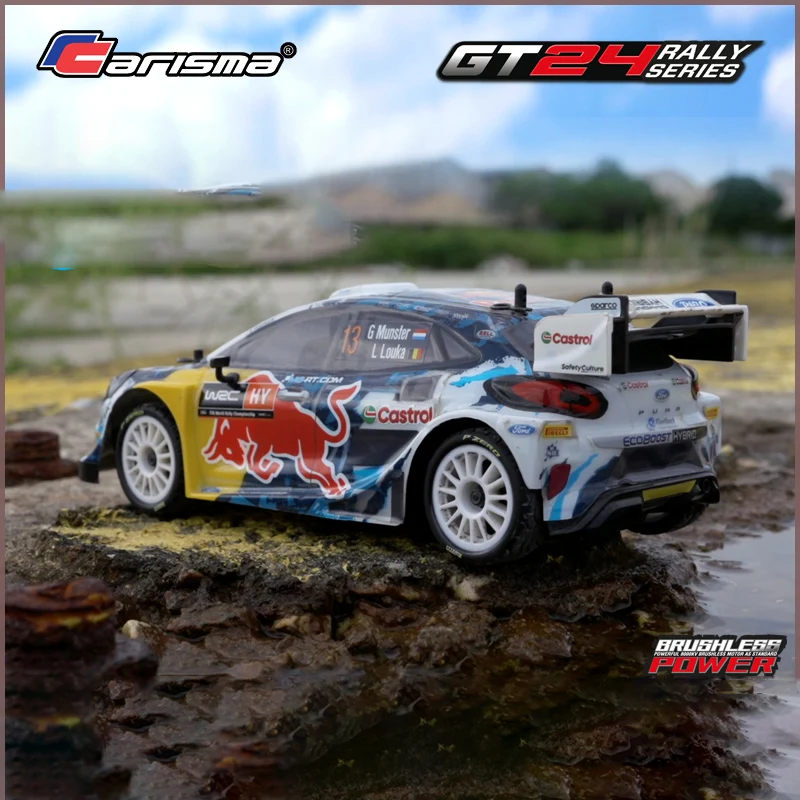 Carisma 1/24 GT24 Ford PU MA 2.0 Brushless Remote Control Car Rc 4WD Rally Car Mosquito Car Parent-Child Interaction Rc Toy