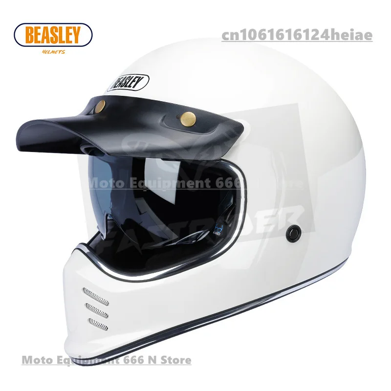 BEASLEY motorcycle helmet locomotive retro full helmet men and women four seasons summer full helmet ECE DOT certification