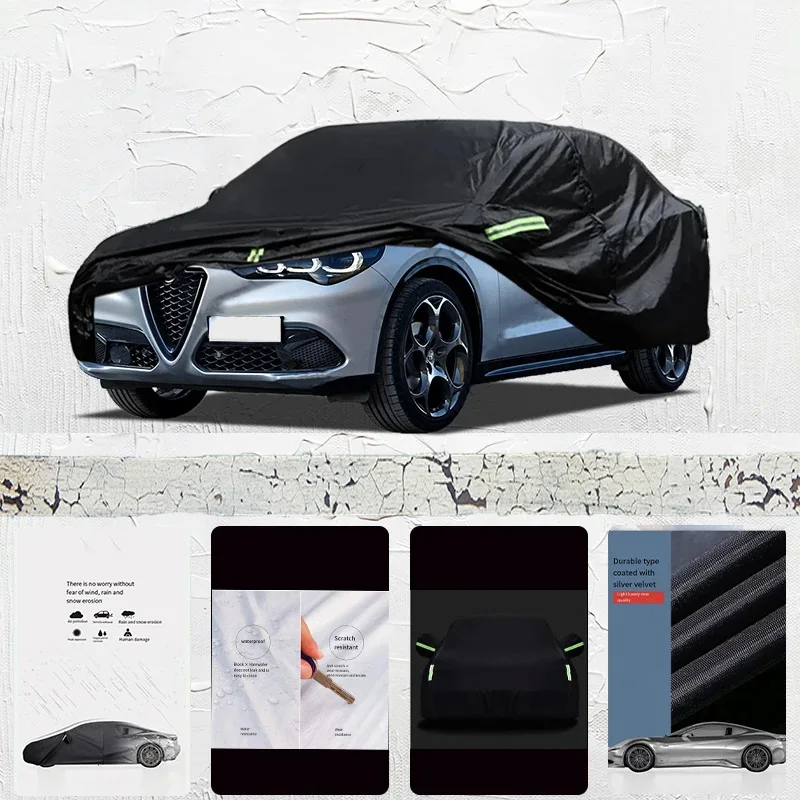 

For Alfa-romeo-Stelvi Auto Anti snow Anti dust Anti-uv Anti peeling paint And Anti Rainwater 210t car cover Car cover protection