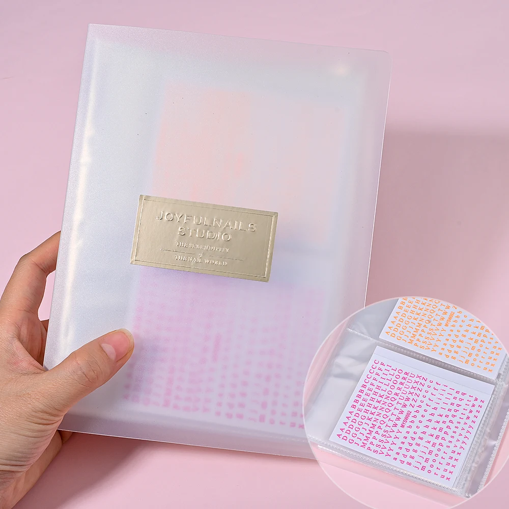 80/120Slots Nail Sticker Storage Book Empty Album Decals Collecting Organizer Holder Card Photos Display Shelf Manicure Tools &# view 4
