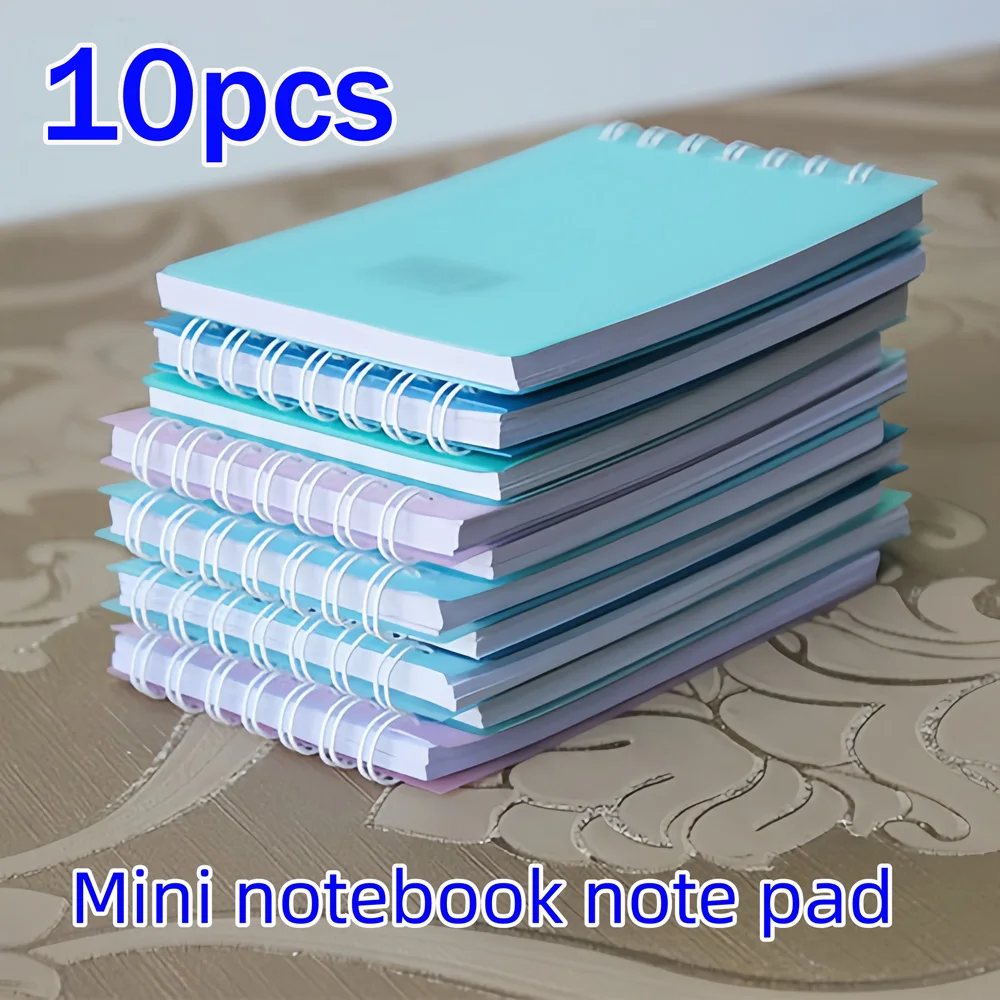 10 Uds. Mini Bloc de notas de colores mezclados, juego de Bloc de notas, Bloc de notas de estilo de bolsillo pequeño, lista de verificación para hacer notas, libro planificador