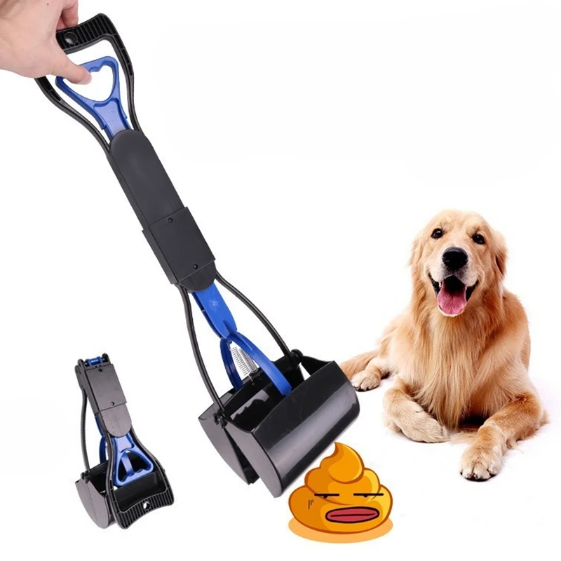 Pet Poop Pickup Clip Long Handle Foldable Dog Waste Cleaner Outdoor Poop Scooper Home Cleaning Tool Supplies