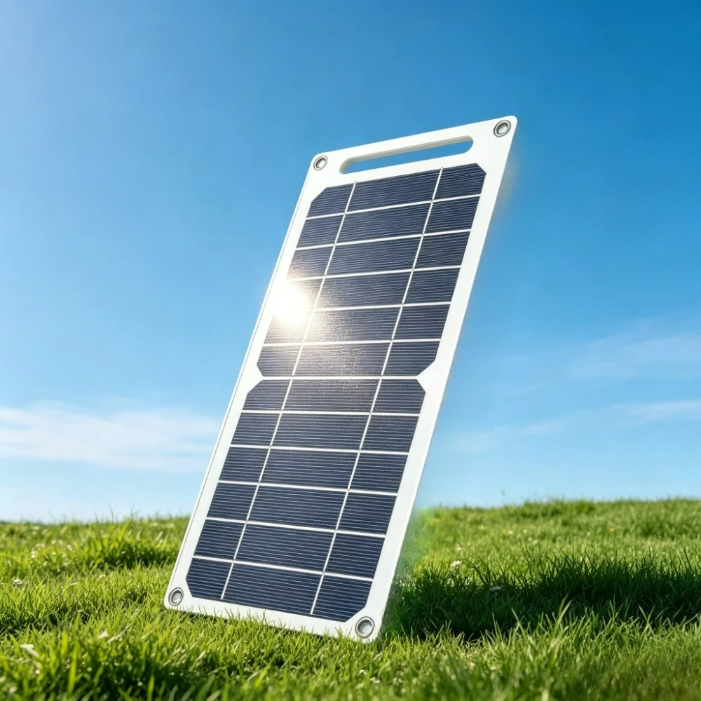 Portable Light Mountable Solar Panel 5v Ip65 Waterproof Stabilized Sheet Smartphone Powerbank Hiking Camping Road Trip Gift