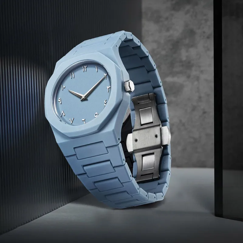 Модные брендовые пластиковые поликарбонатные круглые ближневосточные арабские цифровые кварцевые часы для мужчин и женщин