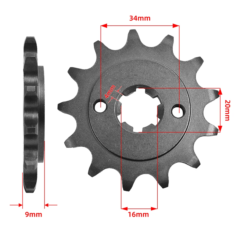 520 13T Moto Pignone Ruota dentata Cam Per Yamaha YFS200 Blaster TT-R230 TTR230 YFS 200 DT200 L DT 200 520-13T Dente