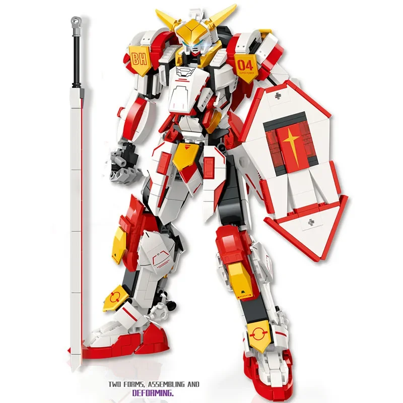 War 2 In 1 Mechanical Warrior Figures Deformation Robot Building Blocks MOC Technical Spacecraft Fighter Weapon Bricks Toys Gift